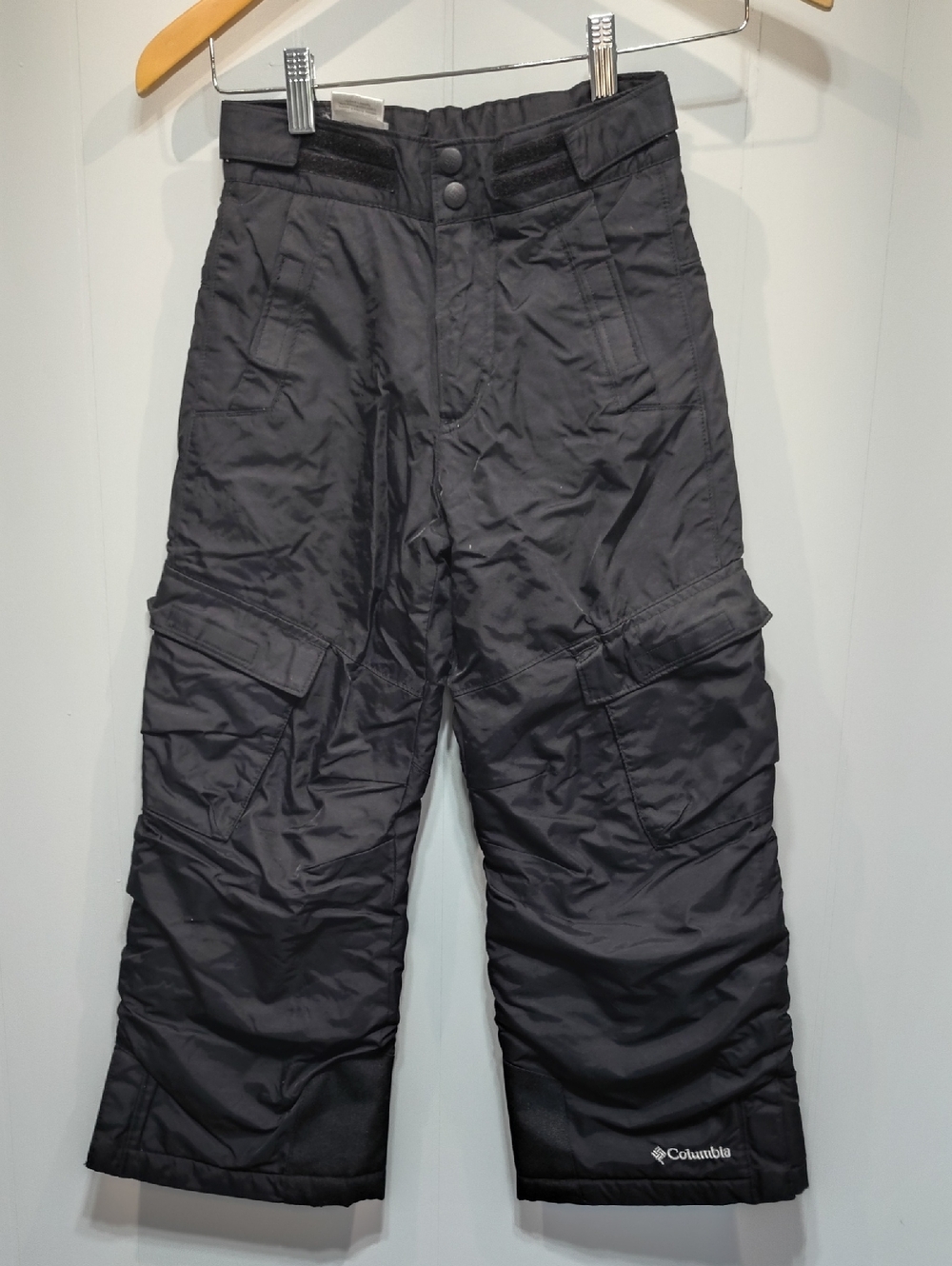 Columbia Omni-Shield Youth Snow Pants Size 8 Black Waterproof Insulated Ski Pant